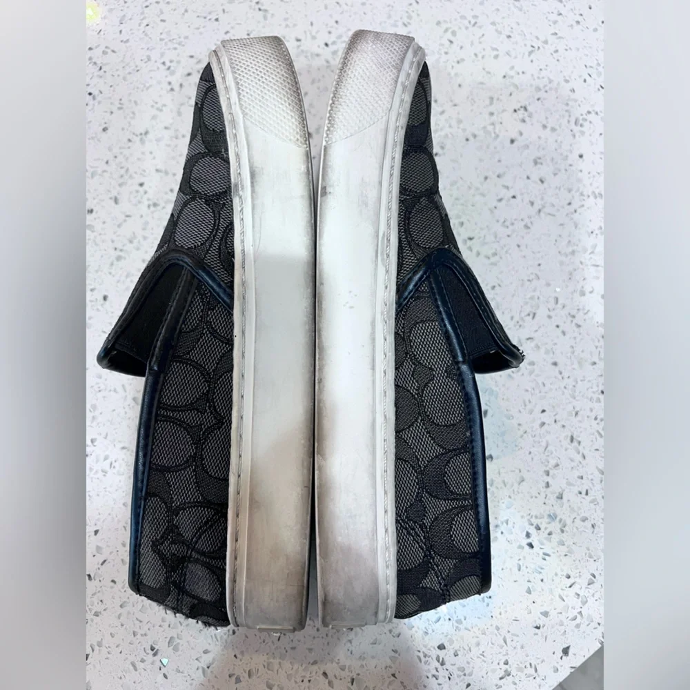 Coach Women’s Black Slip-On Trainers Sneakers GUC size 7.5 - Picture 7 of 14